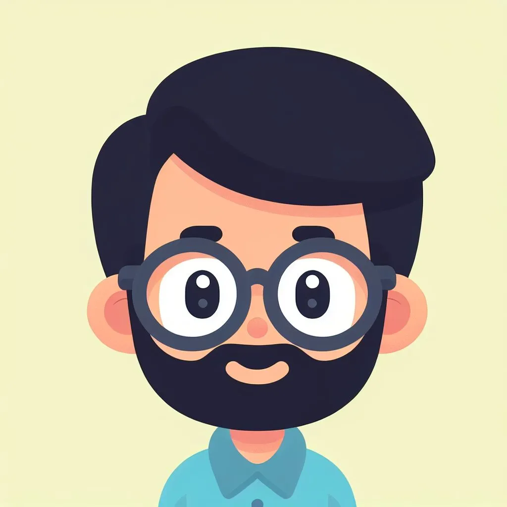 Cartoon face of Stijn.